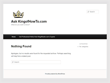 Tablet Screenshot of blog.kingofhowto.com